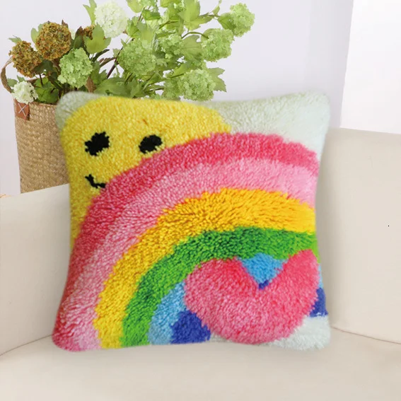 Diy Borduurpakket Kussen подарочные подушки для вышивки крестиком с кошкой, крючок с защелкой, подушка с защелкой, набор крючков с защелкой для вышивки, фоамиран для цветов