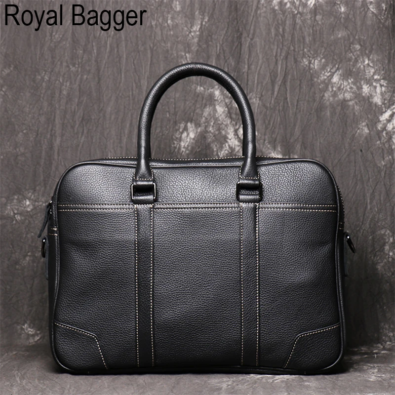 Royal Bagger, портфель для ноутбука, сумка для мужчин, натуральная коровья кожа, супер хит, бизнес, для путешествий, Crazy Horse, кожа, высокая емкость, крутая