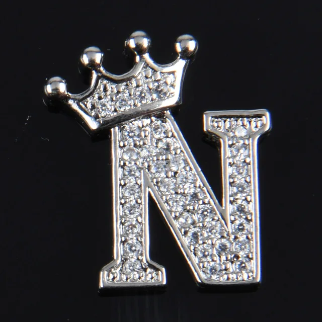 Hot Sale Metal Croc Shoe Charms Crown Letter Bling Rhinestone Shoes Decorations High Quality Butterfly Wristband Accessories g1014