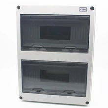 24 Way Plastic Electrical Distribution Box Waterproof MCB Box Enclosure Box Junction Box HT Series 1 pcs powder coating hot selling wall enclosure aluminum electrical distribution box 55 160 219mm aluminium enclosure box