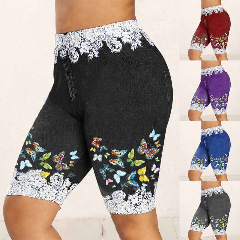 Women Butterfly Shorts Minipants