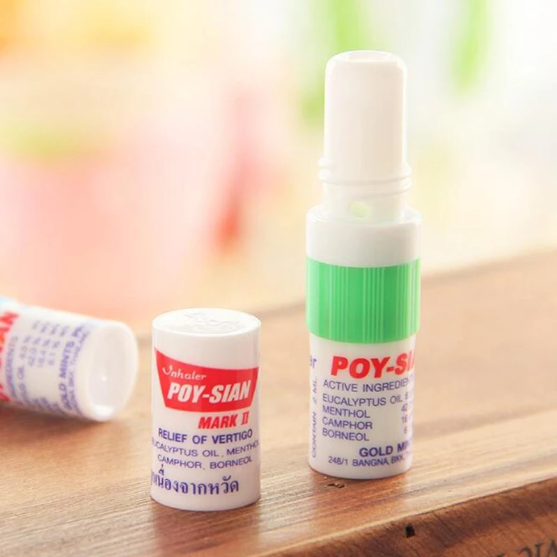 Thai Nose Inhaler Peppermint Oil Cool Asthma Oil Nasal Drainage Refreshing Students Anti-Snoring Cool Eight Cents Tube nasal stick