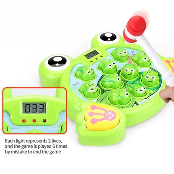 

Funny Whack A Frog Game Educational Interactive Pounding Toys with Music Lights Fine Motor Skill STEM Toys for Kids
