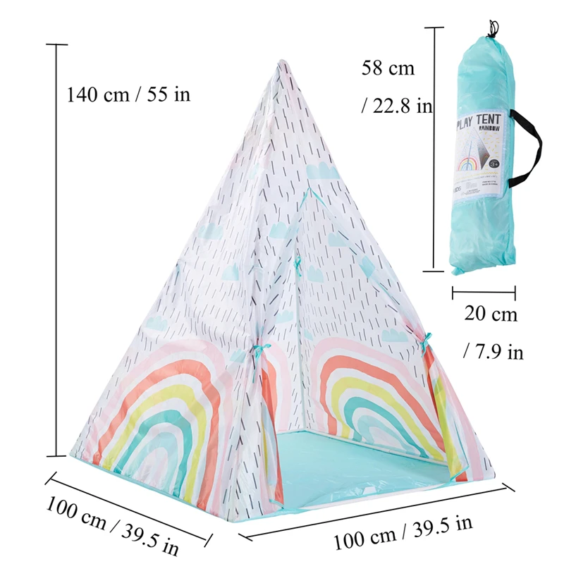 Портативная детская палатка Tipi игровой домик для девочек индийская треугольная