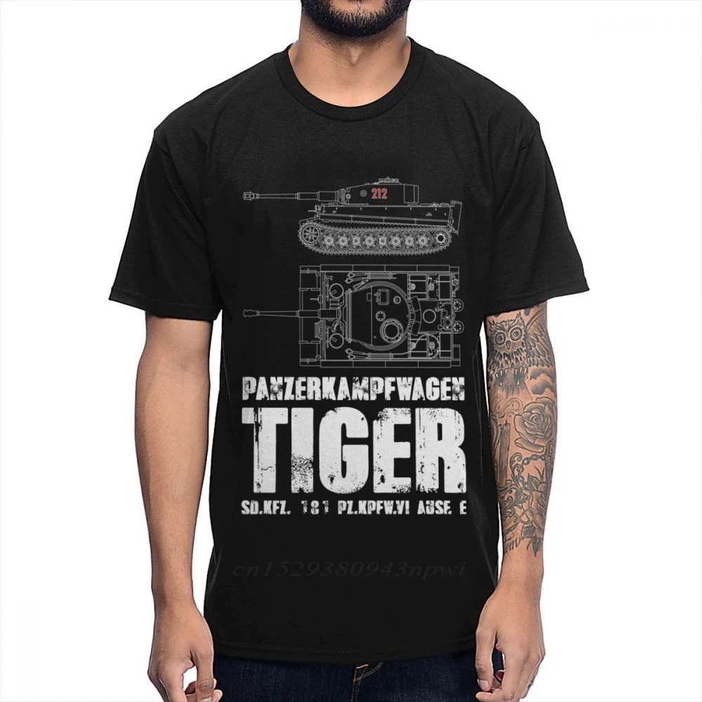 World War Ii German Pswagium Panzer Tiger T Shirt Fashion Streetwear Bedford Army Fun Cult-Shirt Soldato