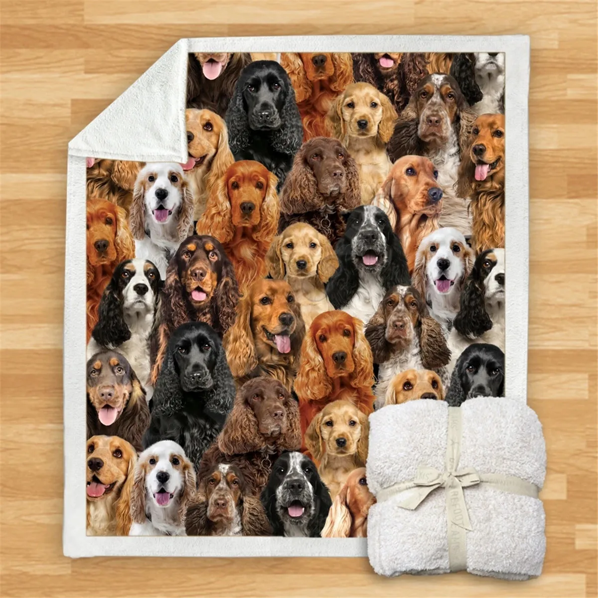 

You Will Have A Bunch Of English Cocker Spaniels Premium Sherpa 3D printed Fleece Blanket on Bed Home Textiles Dreamlike