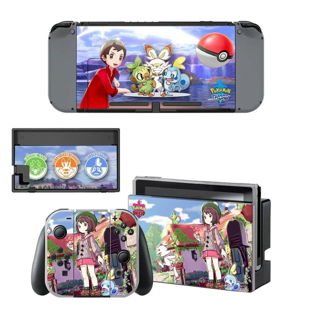 YSNS1860 Наклейка Pokemon Go Sword Shield для nintendo Switch, наклейка для Kind Switch NS, консоль и контроллер Joy-Con - Цвет: YSNS1860