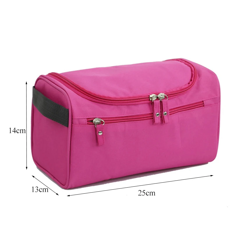 Aosbos Водонепроницаемый дорожная косметичка большая Ёмкость косметичка сумки Для женщин нейлоновый мешок для мытья, косметический набор, набор кисточек для макияжа сумка - Цвет: D05501EY-rose