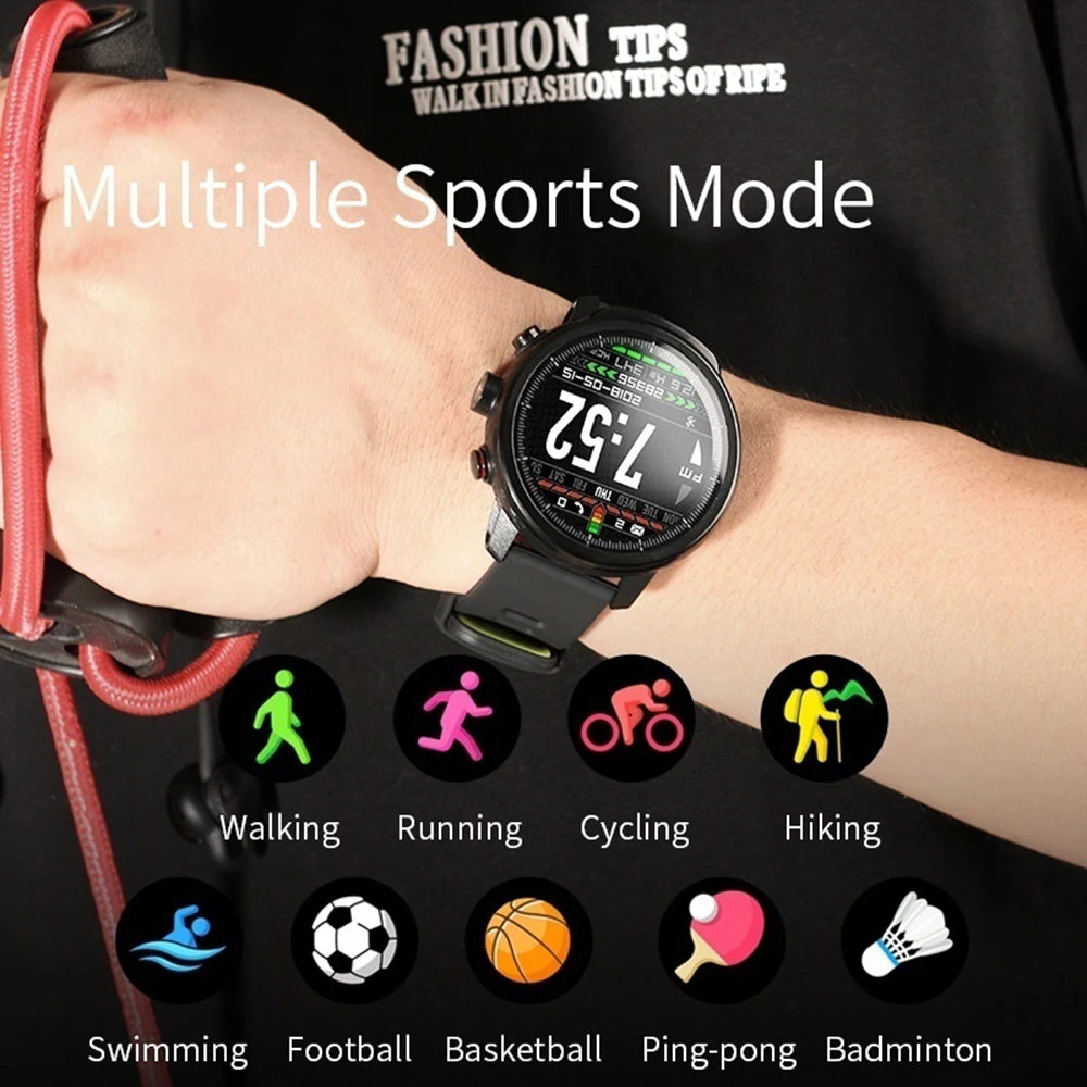 Смарт-часы для мужчин IP68 Водонепроницаемый L5 несколько видов спорта режим сердечного ритма погоды Bluetooth Смарт-часы