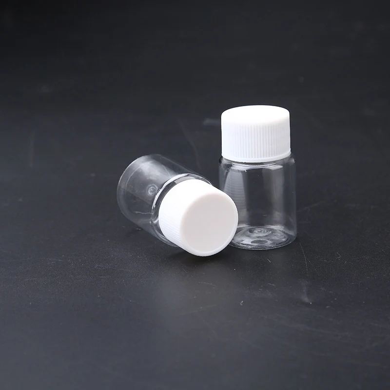 10PCS 15ML Portable Clear Plastic Bottles Small Vial Liquid Solid Vial Packing Bottle Small Medicine Bottle