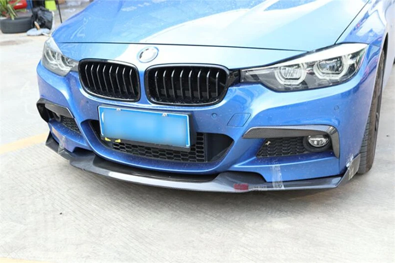 Для BMW 3 серии F30 F35 2012- передний и задний спойлер диффузор высокого качества из углеродного волокна PP черный Модификация аксессуары