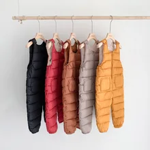 Новинка; Детские Пуховые комбинезоны; детская зимняя одежда; Детский комбинезон для улицы; зимние комбинезоны для девочек; плотный теплый ветрозащитный Детский комбинезон