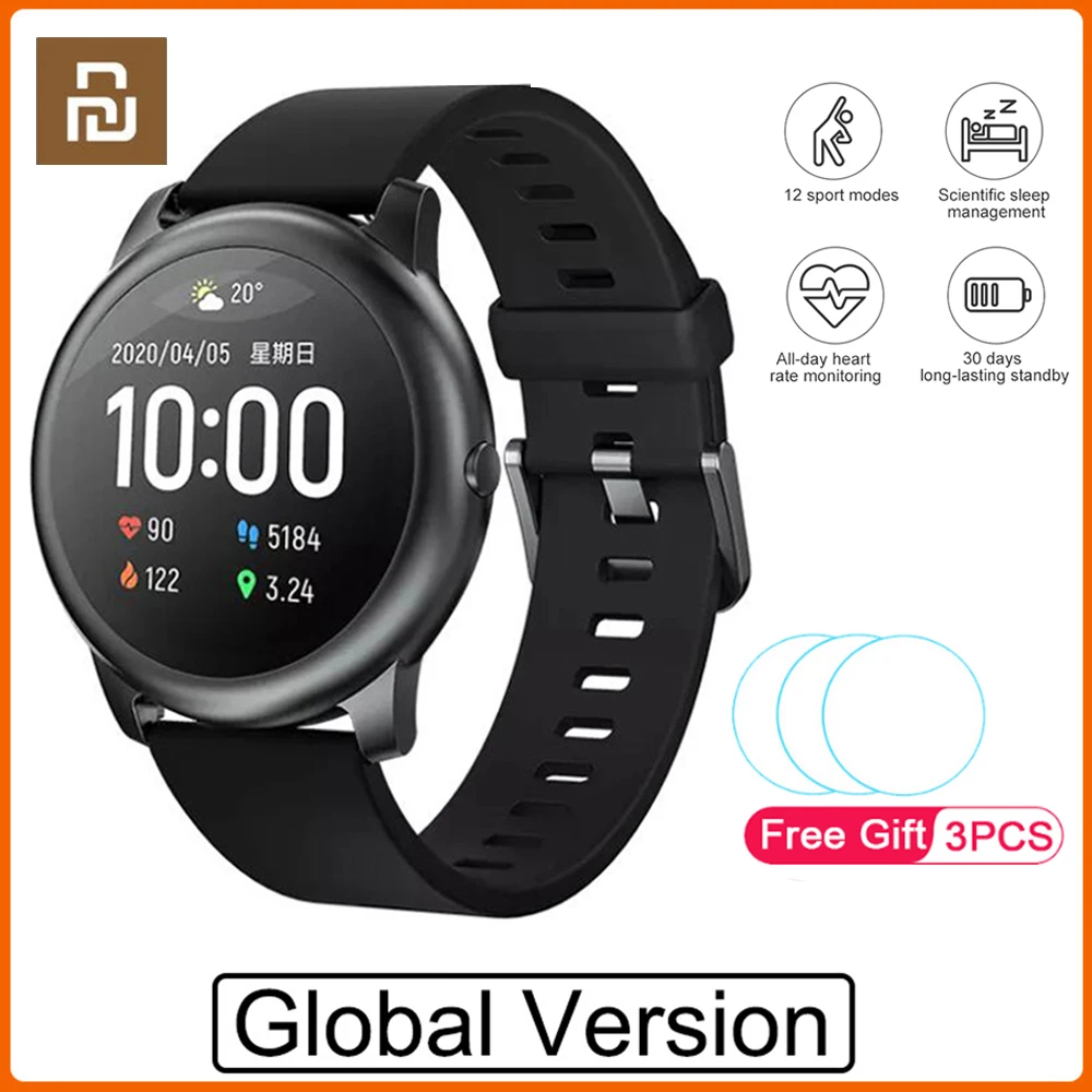 Youpin Haylou reloj inteligente Solar 2020 Original, pulsera deportiva de moda, Monitor de ritmo cardíaco durante el sueño, rastreador de Fitness para iOS y Android|Relojes inteligentes| - AliExpress
