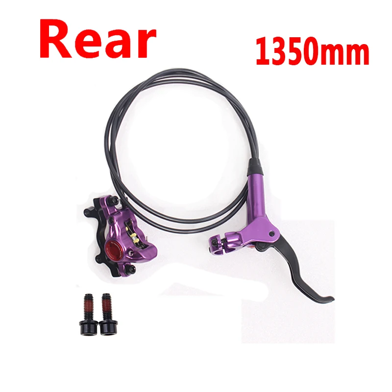 Purple-Rear Комплект гидравлических тормозов ZOOM MTB 750 мм 1350 мм для горного велосипеда, набор масляных дисковых тормозов, набор передних и задних велосипедных аксессуаров - Цвет: Purple-Rear