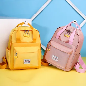 

Wild Trend Candy Color Minimalist Style Backpack Waterproof Casual Anti-Theft Shoulder Bag Leisure Large Capacity Outdoor Bags