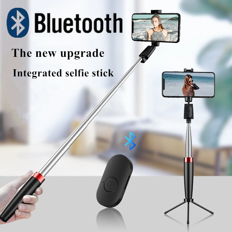 

Bluetooth selfie stick with tripod Plastic Alloy self stick selfiestick phone smartphone selfie-stick for iphone samsung huawei