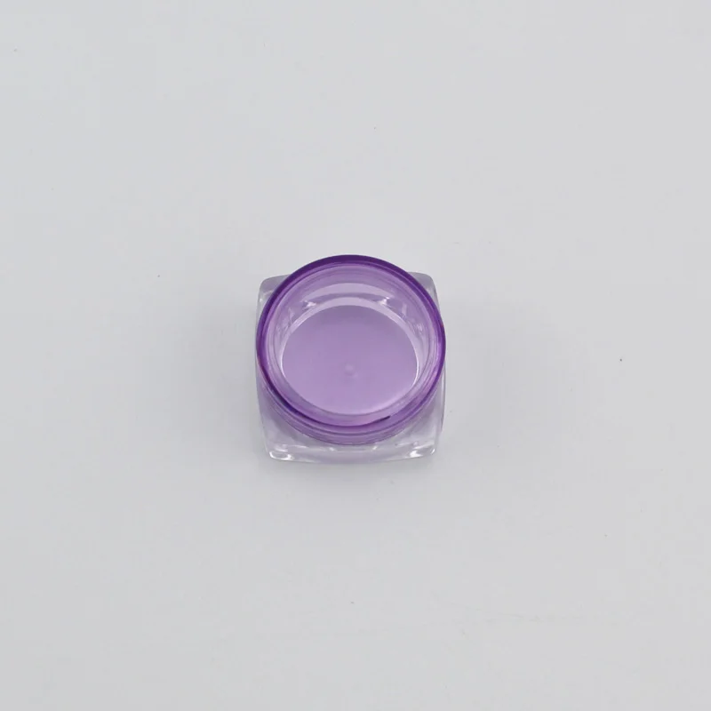 3g Square Purple 12 шт пустые для небольших банок многоразовые мини пластиковые бутылки Косметическая банка, контейнер маленькая круглая бутылка маленькая банка для крема твердые духи - Цвет: 3g Square Purple