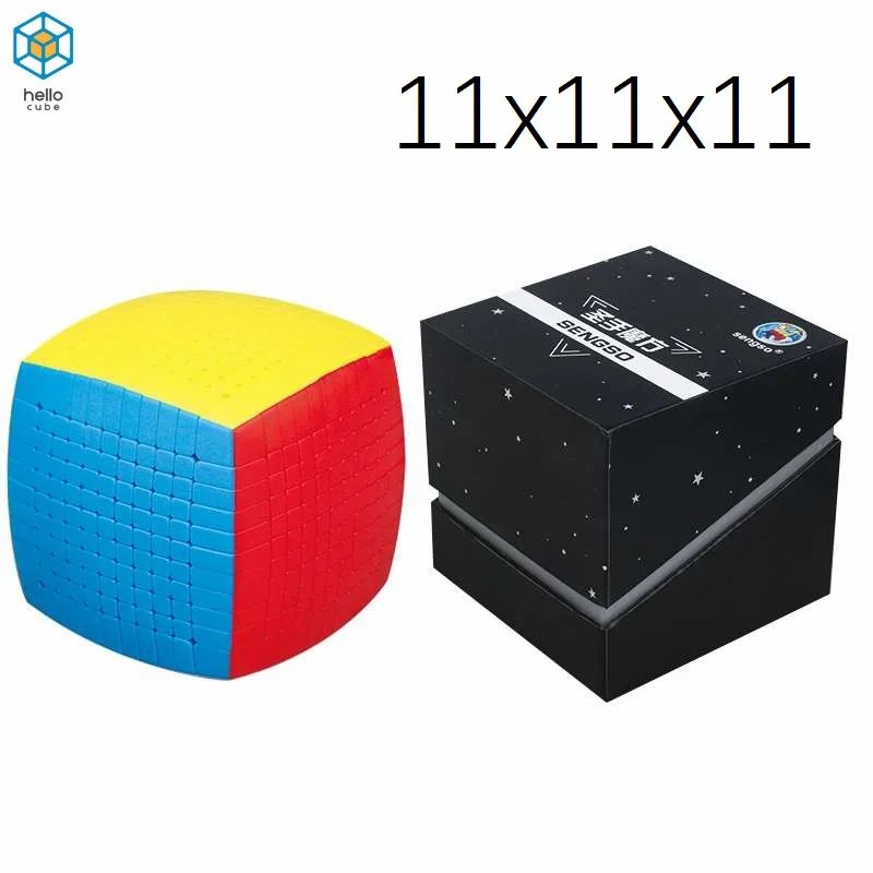 Shengshou 11x11x11 волшебный куб головоломка Cubo Magico 11x11 скоростной Куб Черный Твист 11 слоев головоломка Высокая коллекция слоев нео куб