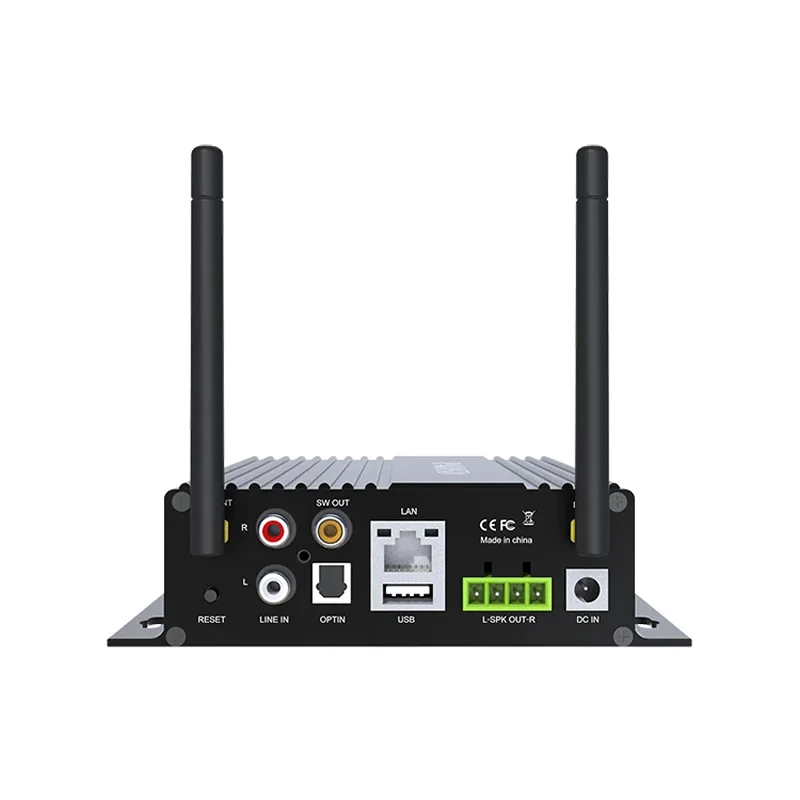 SA100 WiFi and Bluetooth Amplifier Wireless Audio Receiver with Optical Subwoofer HiFi Multi-room Airplay Spotify Free APP SA100 WiFi and Bluetooth Amplifier Wireless Audio Receiver with Optical Subwoofer HiFi Multi-room Airplay Spotify Free APP
