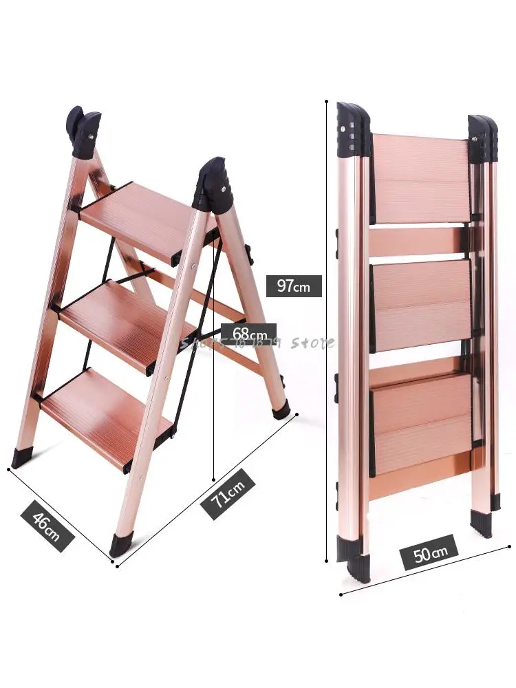 Multi Functional Family Flower Ladder Folding Indoor Aluminum Alloy Small Thickening Three Step Herringbone Storage | Мебель