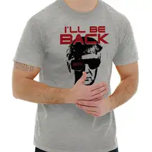 Уличная Футболка Я вернусь Дональд Трамп Терминатор забавная футболка Xxxtentacion Harajuku странные вещи