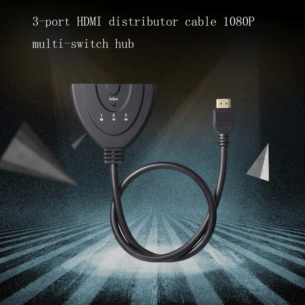 3 порта кабель-разветвитель HDMI 1080P Мульти Переключатель концентратор коробка lcd HDTV для PS3 для xbox