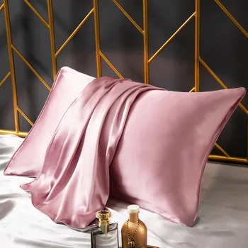 

1/2pcs Real Silk Pillowcase 100% Natural Mulberry Silk Pillow 48x74cm Envelope Solid Healthy Hypoallergenic For Sleep Case