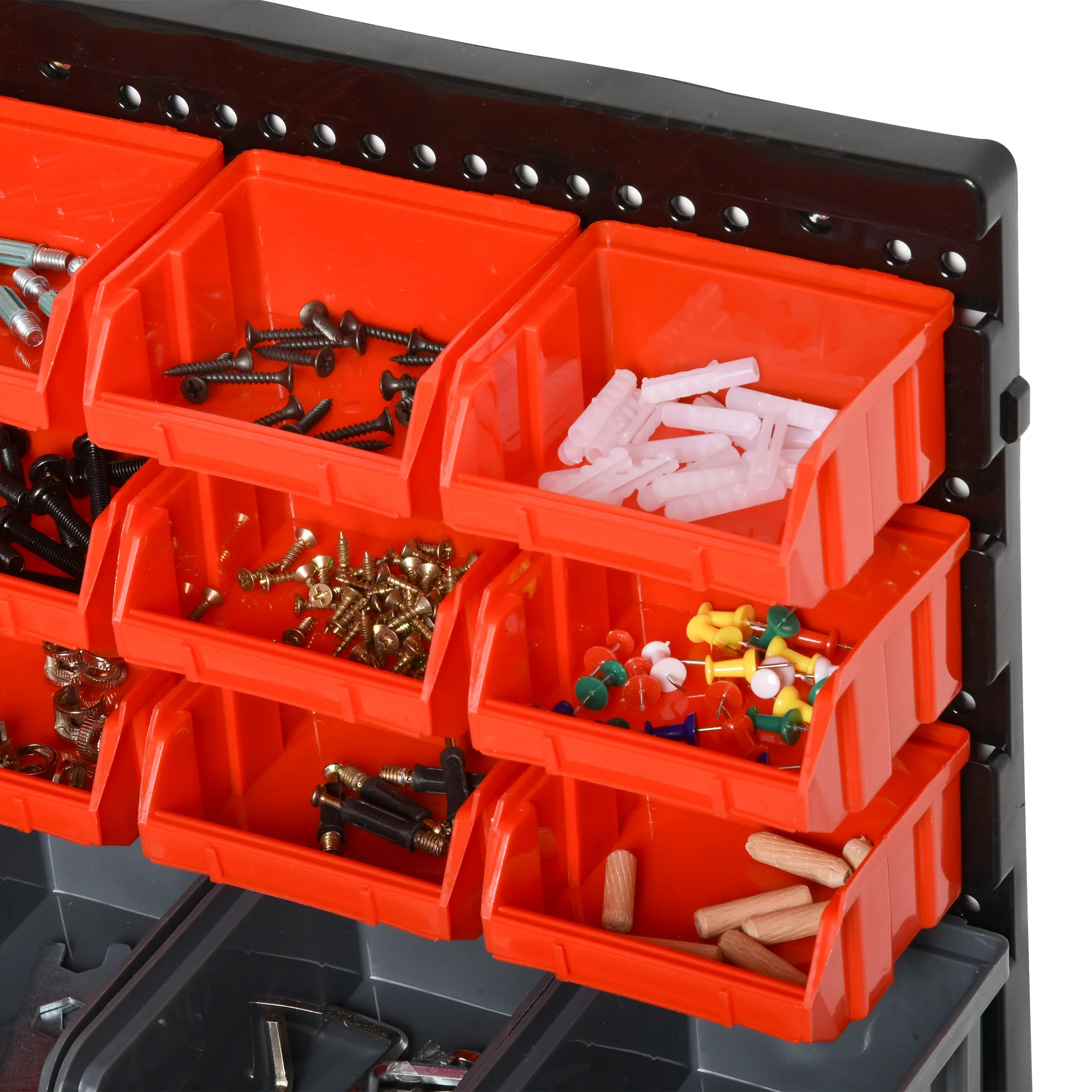 Armoire Murale DURHAND, Ensemble De 44 Pièces Avec Boîtes Empilables