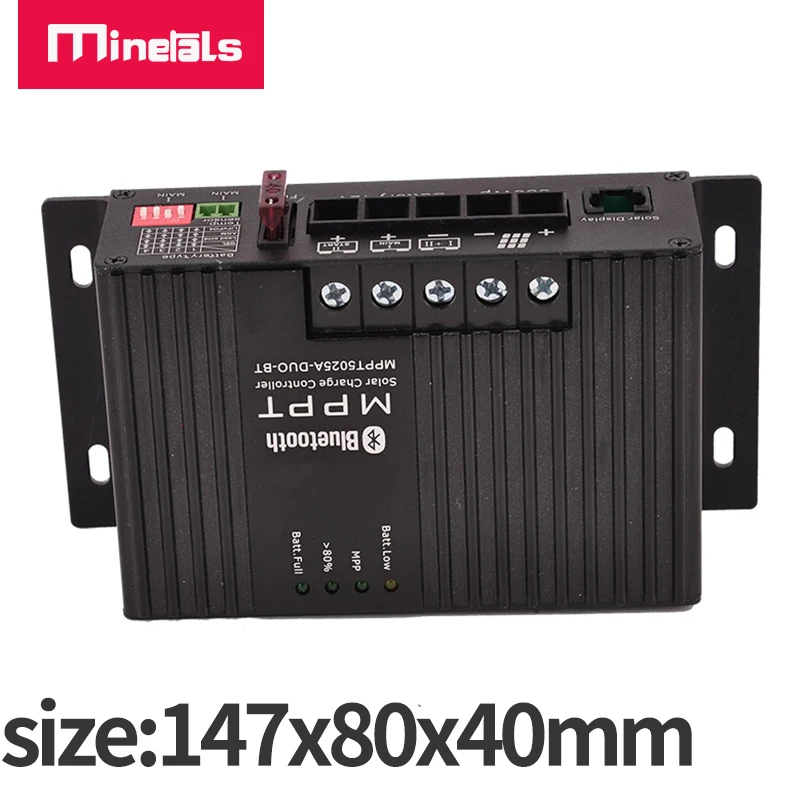 Controlador de Carregamento Solar Inteligente Bateria Dupla Regulador Solar Mppt para rv Suporte Bluetooth App 12v 25a - Image 2
