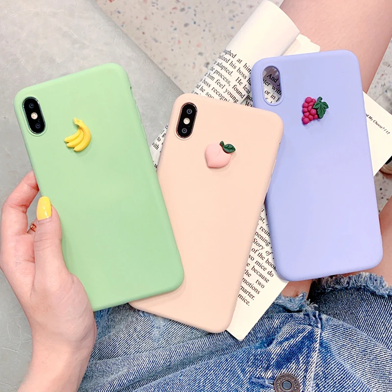 

3D cute fruit silicone case for Xiaomi Redmi Note 7 Back Cover on Xiomi Redmi 7 A 7A case cover Redmi7 Pro soft TPU Phone Coque