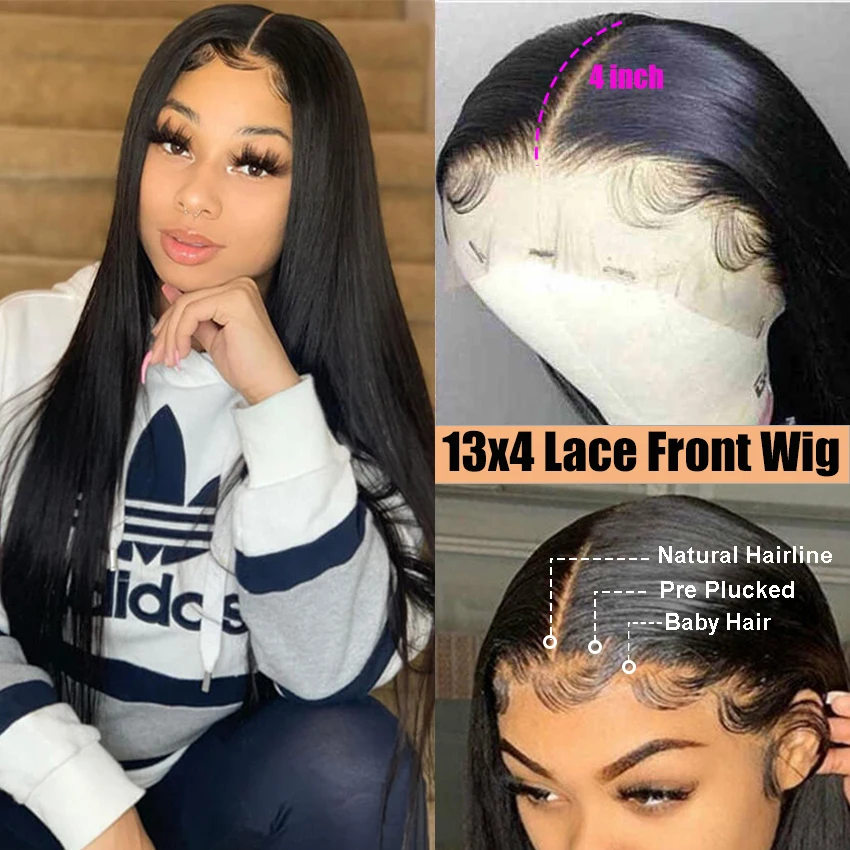 HD-Transparent-Lace-Wigs-13x4-13x6-Lace-Front-Human-Hair-Wig-Lemoda-Remy-4x4-Closure-Wig
