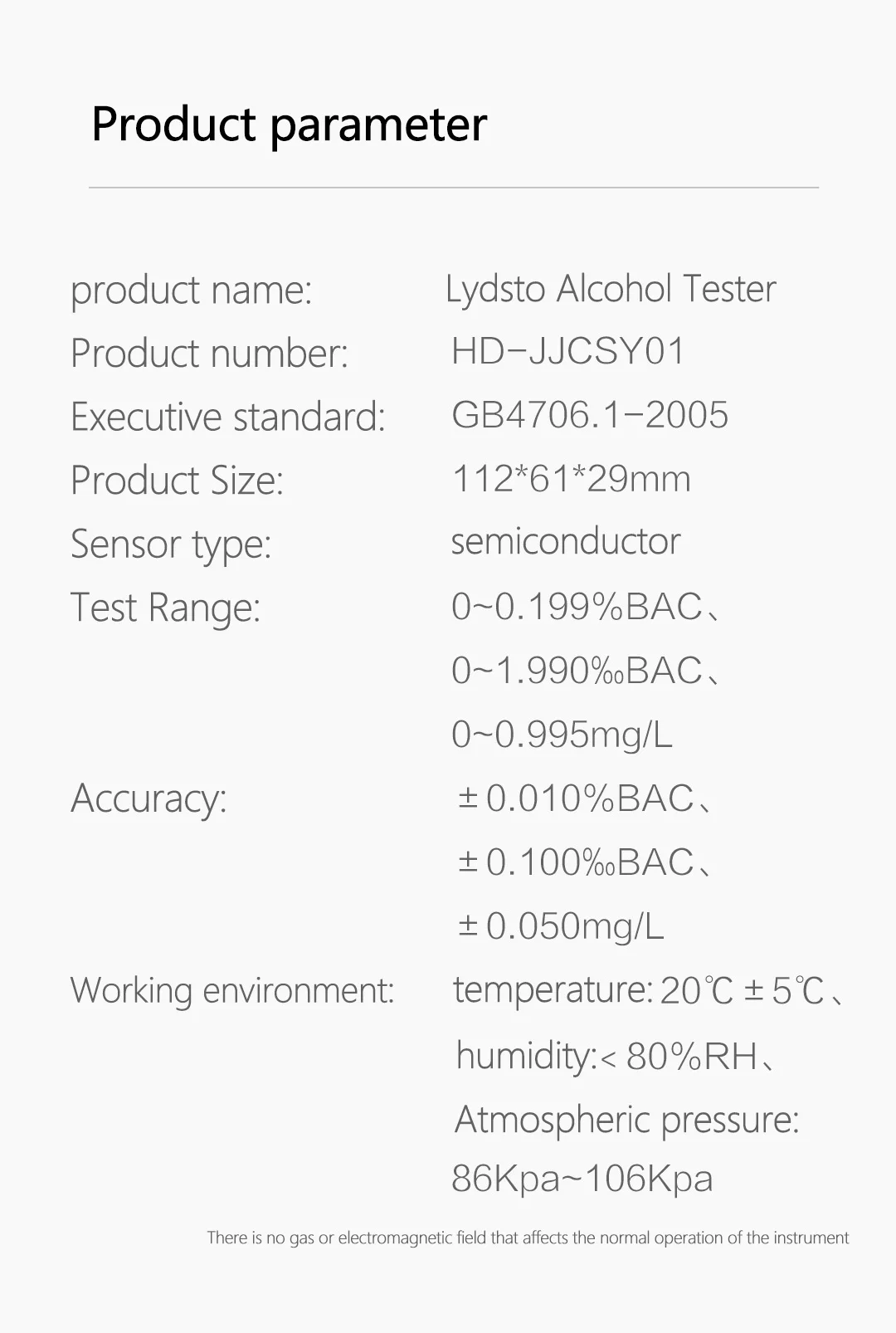 New Xiaomi Mijia Lydsto Digital Alcohol Tester Professional Alcohol Detector Breathalyzer Police Alcotester LCD Display Dropship