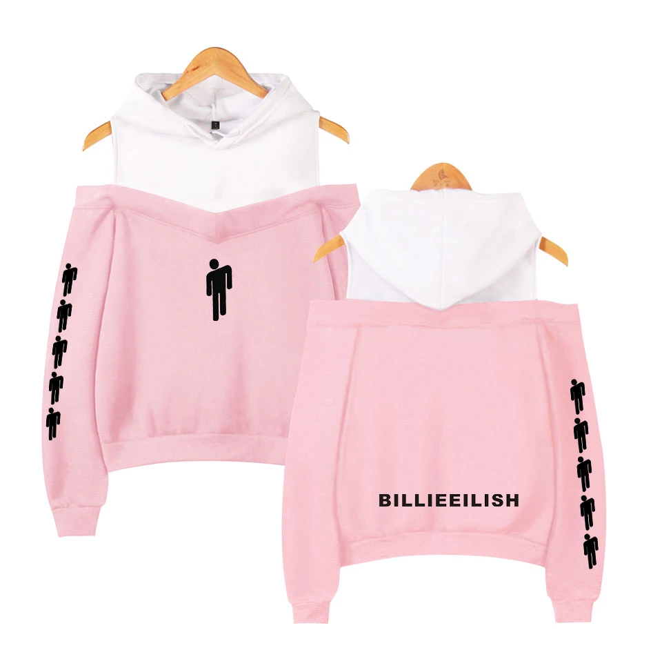 В стиле «хип-хоп» с замком молнией Billie Eilish толстовки Для женщин Демисезонный высокое качество толстовка с открытыми плечами, толстовки с капюшоном, женская одежда