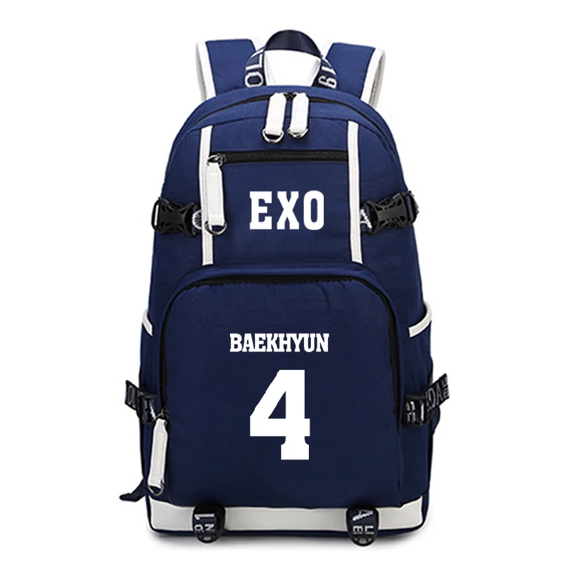 Kpop EXO модные классные школьные сумки студенческий рюкзак для ноутбука Детский Повседневный рюкзак для мальчиков и девочек рюкзак