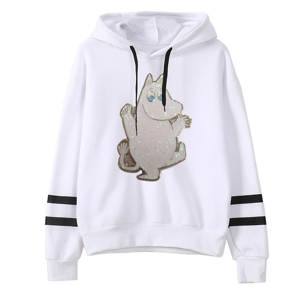 Женская толстовка дизайнерское худи для женщин Топ бренд Moomins Printting уличная Женская толстовки для пар kawaii