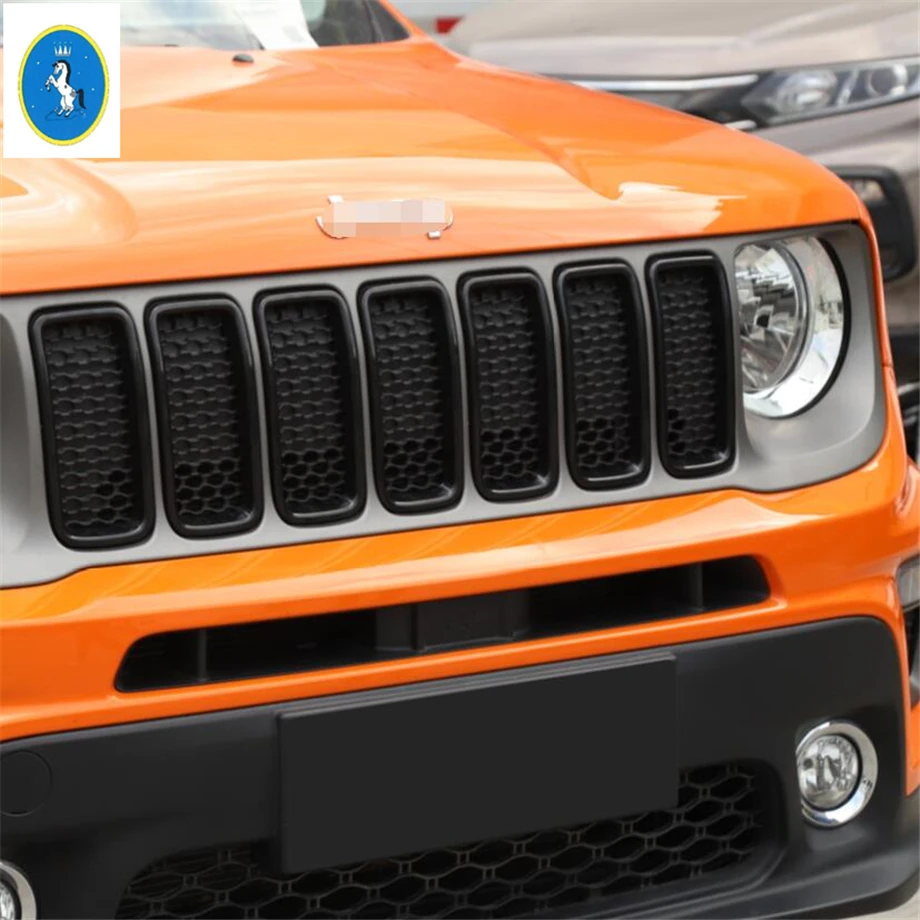 Yimaautotrim авто аксессуар Передняя гоночная решетка гриль вставка кольцо внешний стиль крышка отделка Подходит для Jeep Renegade