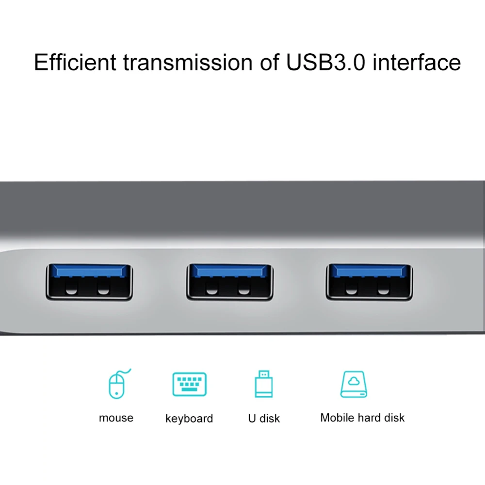 Горячий алюминий 11 в 1 концентратор usb type-C к USB3.0 TF HDMI VGA RJ45 Мини DP док-станция адаптер для ноутбука