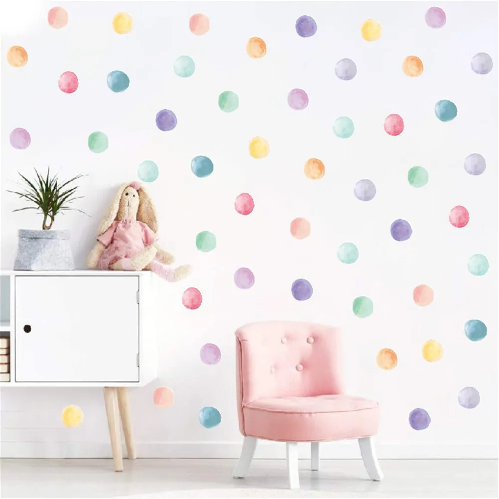 Multi-Color Dots Wall Stickers Vinyl Polka Dots Decals Circle Wall Stickers for Kids Boys Girls Bedroom Living Room Wall Decor