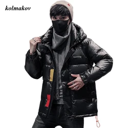 New Arrival Winter Style High Quality 80% White Duck Down Hooded Solid Men's Down Coats Men Waterproof Parkas Dress Size M-4XL