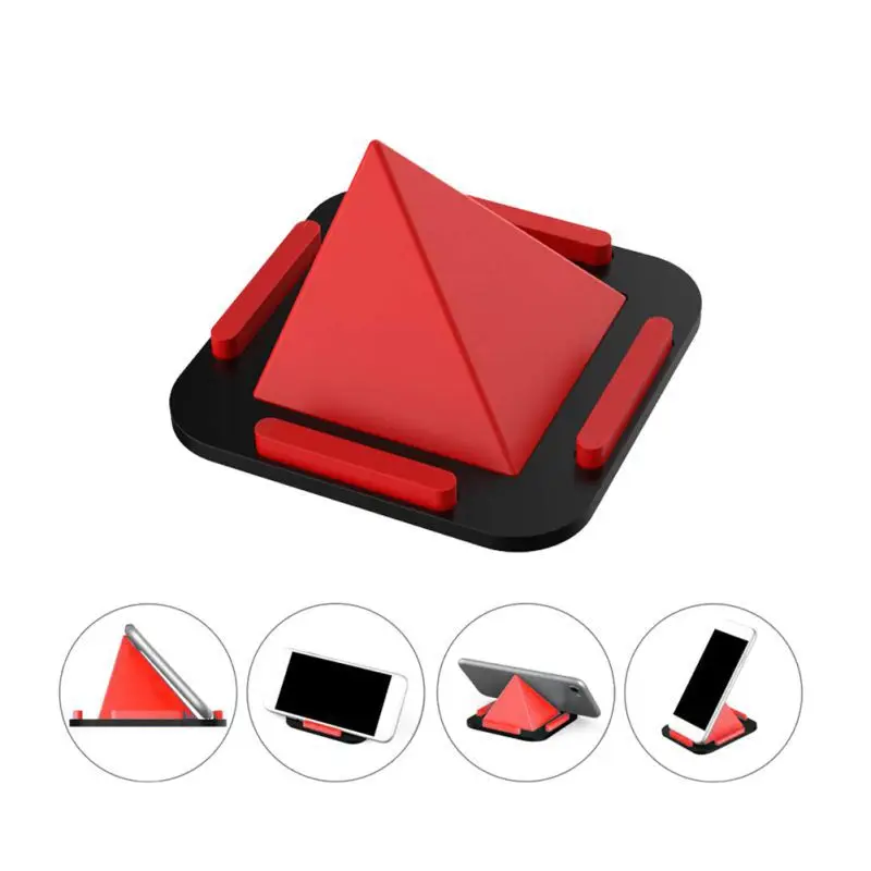 

1PC Universal Car Holder Non-Slip Pad Pyramid Shape Silicone Mobile Phone Bracket Desk Stand for Cell Phone