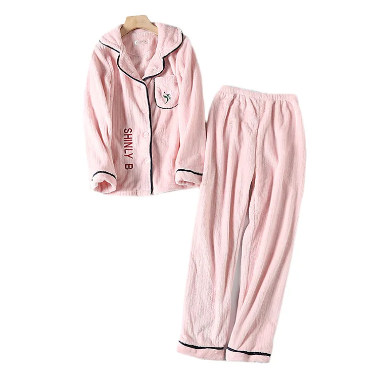 

A Generation of French Sweet Coral Velvet Thick Tracksuit Pajamas Suit Entities