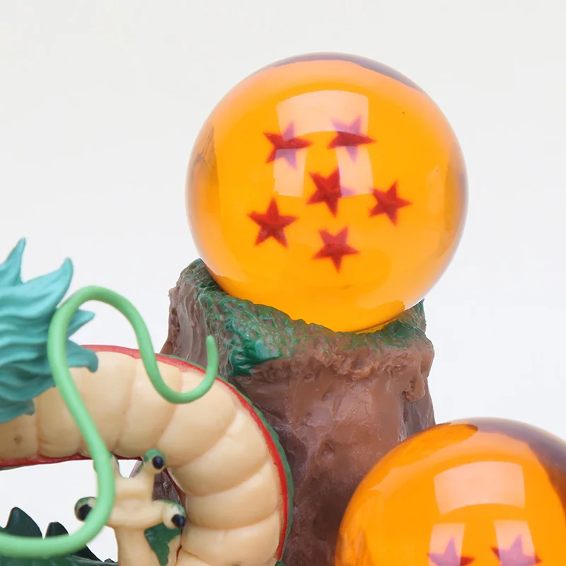 Dragon Ball Z Shenron Shenlong зеленый металлик Золотой Дракон модель DBZ игрушка ПВХ фигурка горная основа Смола шар сцена декорация подарок