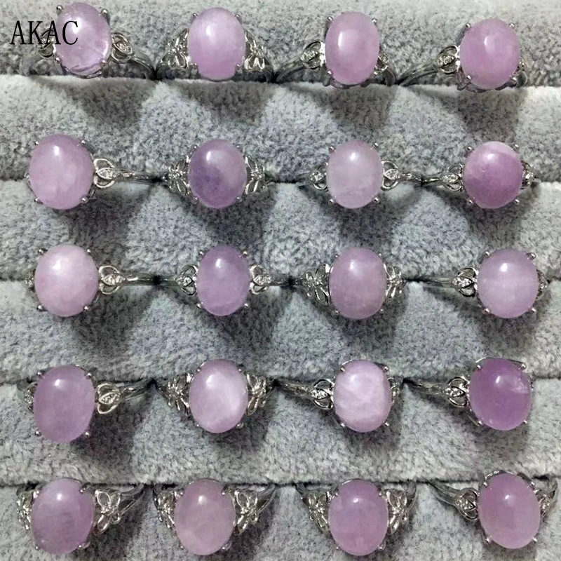 stud earrings 3rings AKAC approx8*10mm natural kunzite adjustable women ring wholesale send randomly chanel earrings