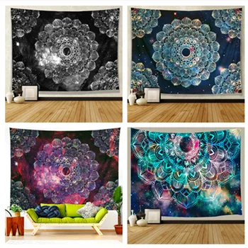 

Large Mandala Indian Tapestry Wall Hanging Bohemian Beach Towel Polyester Thin Blanket Yoga Shawl Mat Blanket