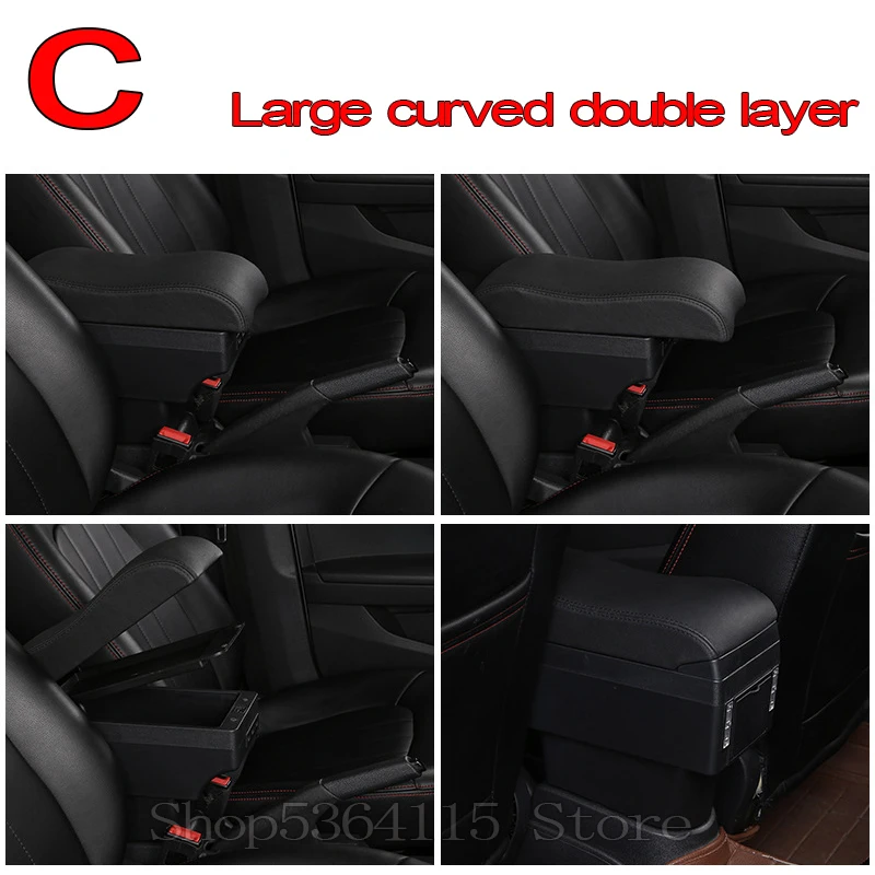 Для Toyota fj cruiser подлокотник коробка зарядка через usb повысить двойной слой центральный магазин содержание Подстаканник Пепельница аксессуары - Название цвета: black