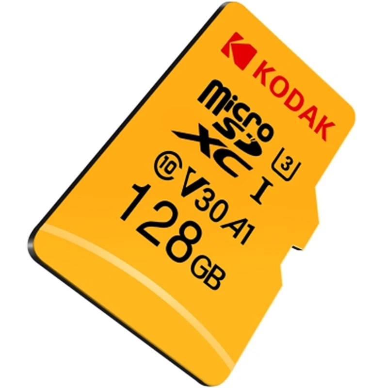 Карта памяти KODAK U3 A1 Micro SD TF высокоскоростная карта 64 Гб/128 ГБ для хранения видео и
