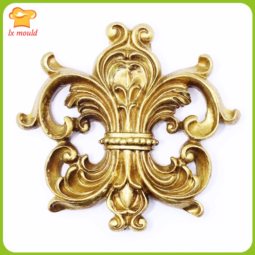 

LXYY MOULD New Baroque Fondant Silicone Mould Soap Candle Aromatherapy Tool DIY Baking Mold