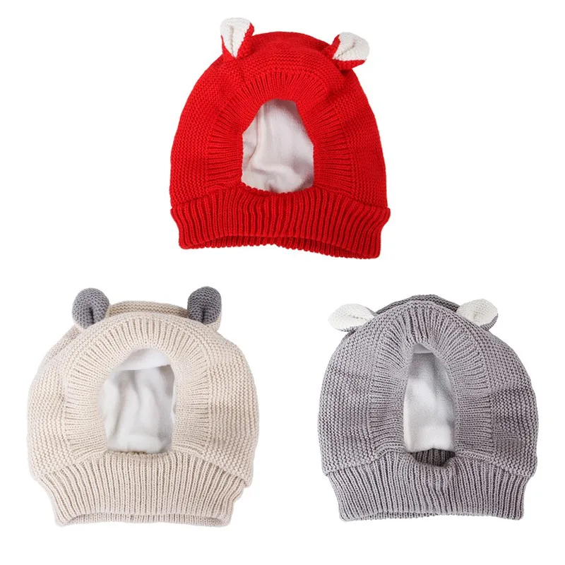 Knitted Pet Hat Warm Comfortable Lovely Dog Hats For Pets Cats Winter Warm Knitting Dog Cap Dog Beanie For Puppies Kittens