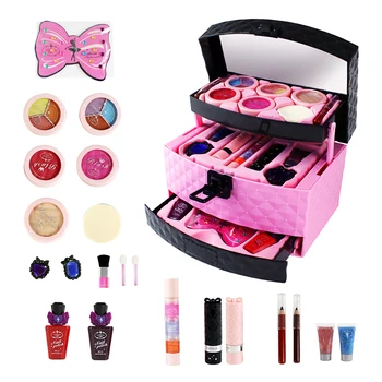 

Washable Makeup Toy Set Children's Non-Toxic Cosmetics Beauty Toys Pretend Play Girls Princess Makeup Box Set