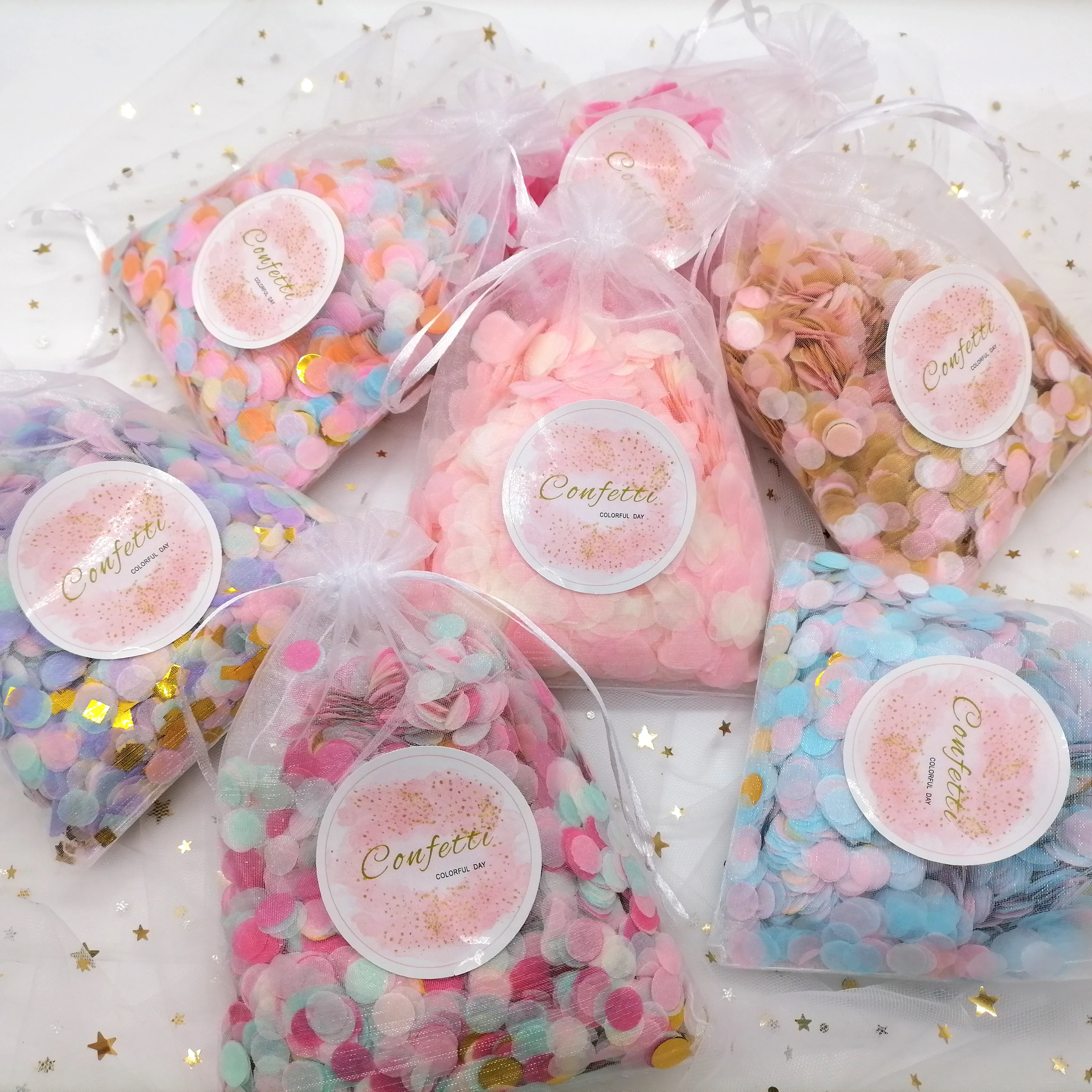 1cm 20g/Bag Party decorations Paper confetti Magical Gold Paper Confetti Wedding Sprinke Push Pop Girl's Baby Shower Unicorn Party Birthday Decoration